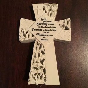 Serenity Prayer on Cross Table Top Display